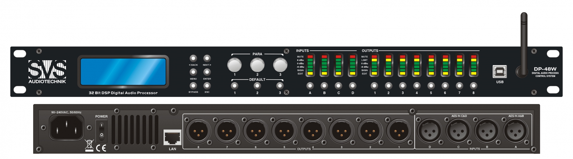 SVS Audiotechnik DP-48W Цифровой процессор: 4 входа 8 выходов в Салехарде